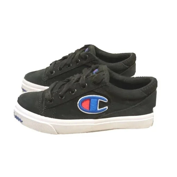 Boy s Champion Fringe Lo Black Canvas Sneakers Size 13